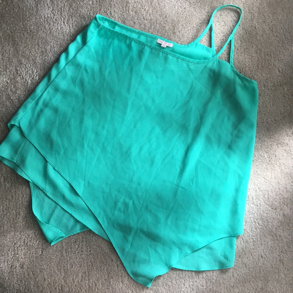 Teal One-Shoulder Tanktop